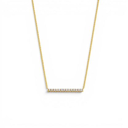 Kids Diamond Pave Bar Necklace - Lotus Diamond