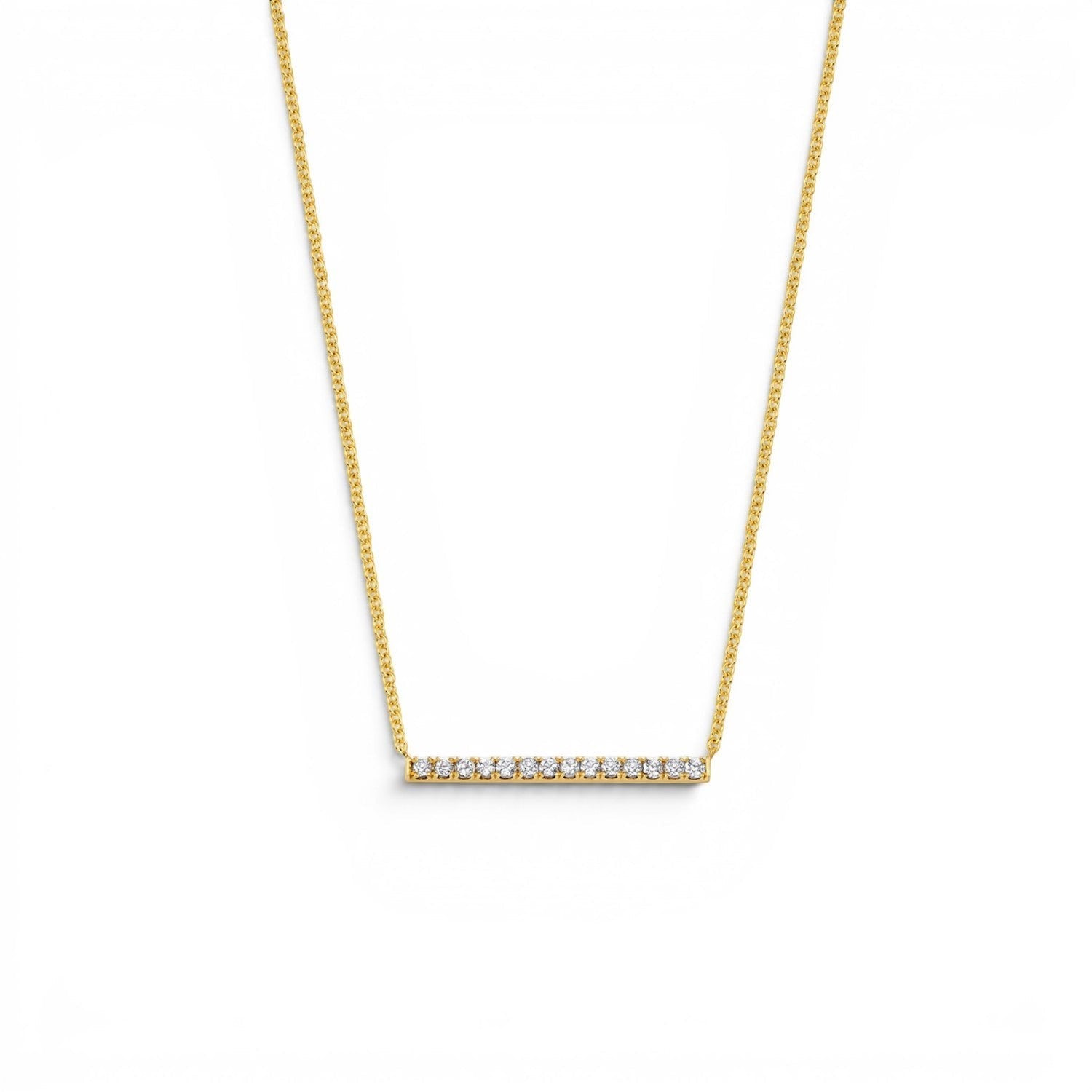 Kids Diamond Pave Bar Necklace - Lotus Diamond