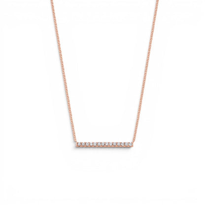 Kids Diamond Pave Bar Necklace - Lotus Diamond