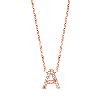 Kids Diamond Pave Letter Necklace - Lotus Diamond