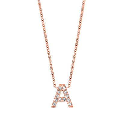 Kids Diamond Pave Letter Necklace - Lotus Diamond