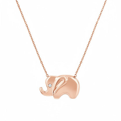 Kids Elephant Necklace - Lotus Diamond