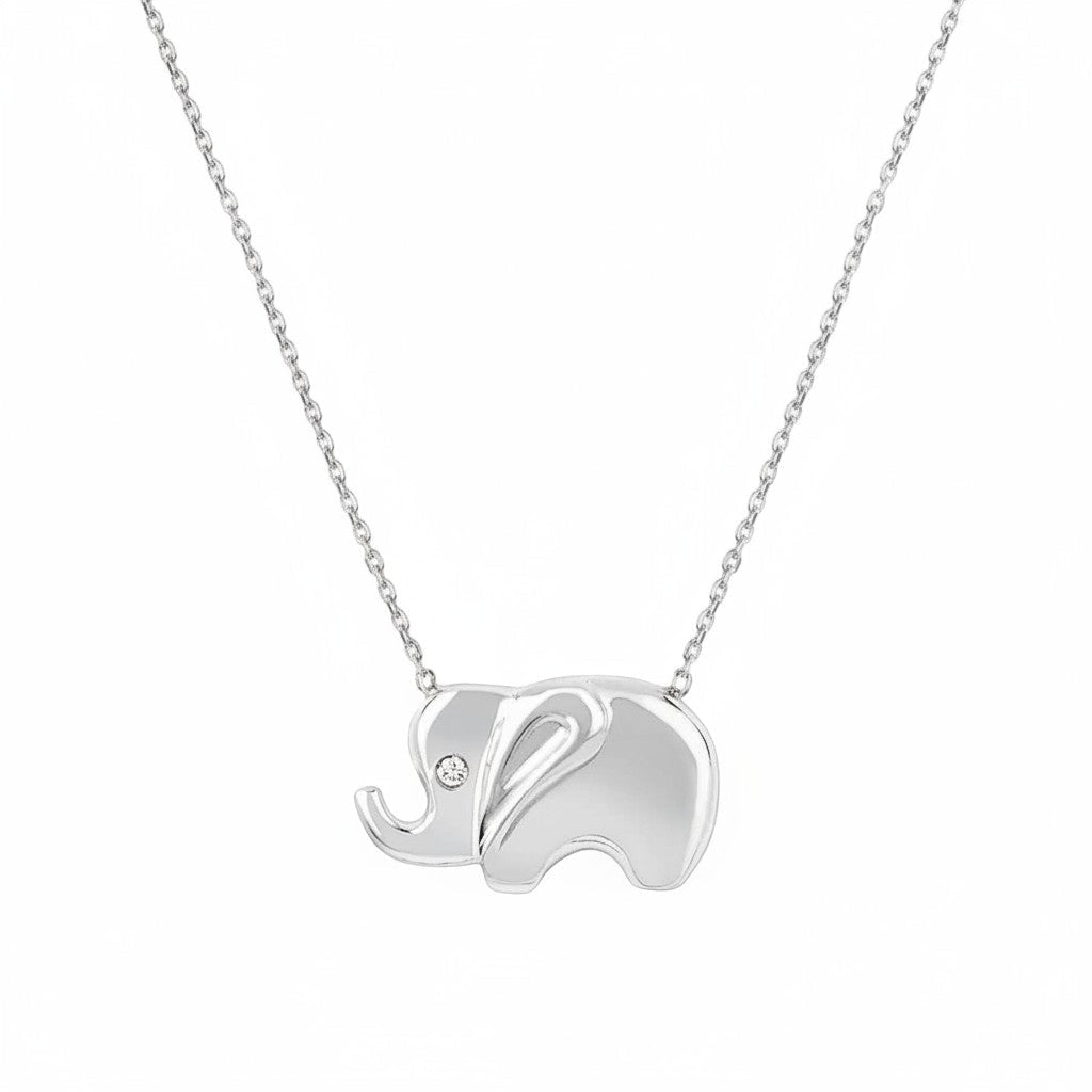 Kids Elephant Necklace - Lotus Diamond