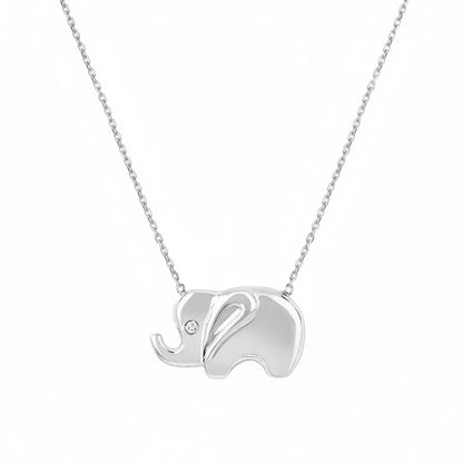 Kids Elephant Necklace - Lotus Diamond