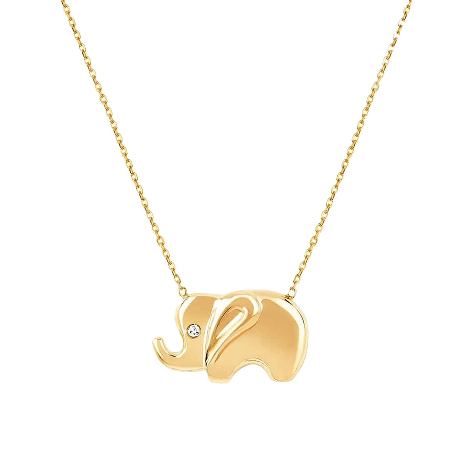 Kids Elephant Necklace - Lotus Diamond