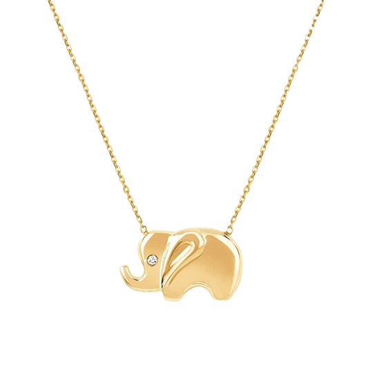 Kids Elephant Necklace - Lotus Diamond