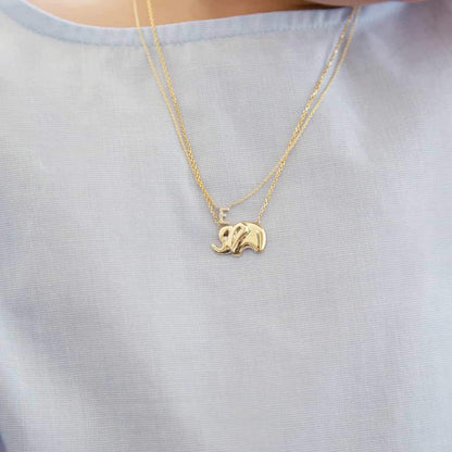 Kids Elephant Necklace - Lotus Diamond