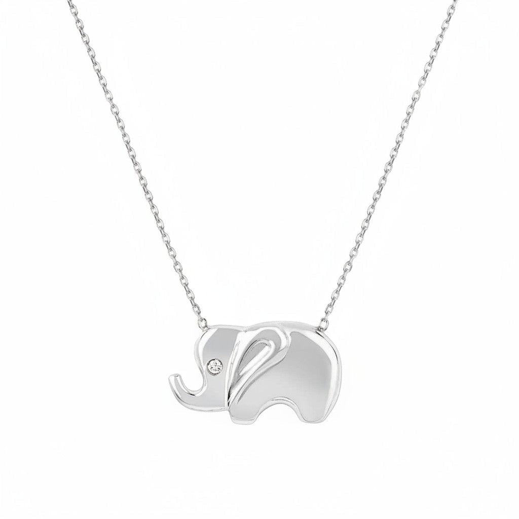Kids Elephant Necklace - Lotus Diamond