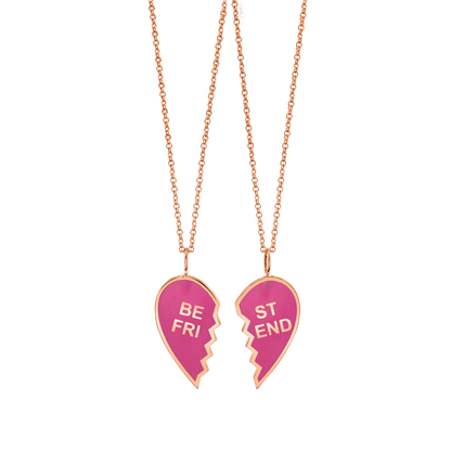 Kids Enamel Best Friend Necklaces (Set of 2) - Lotus Diamond