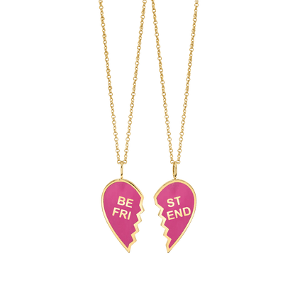 Kids Enamel Best Friend Necklaces (Set of 2) - Lotus Diamond
