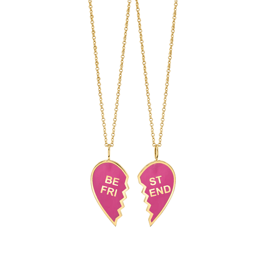 Kids Enamel Best Friend Necklaces (Set of 2) - Lotus Diamond