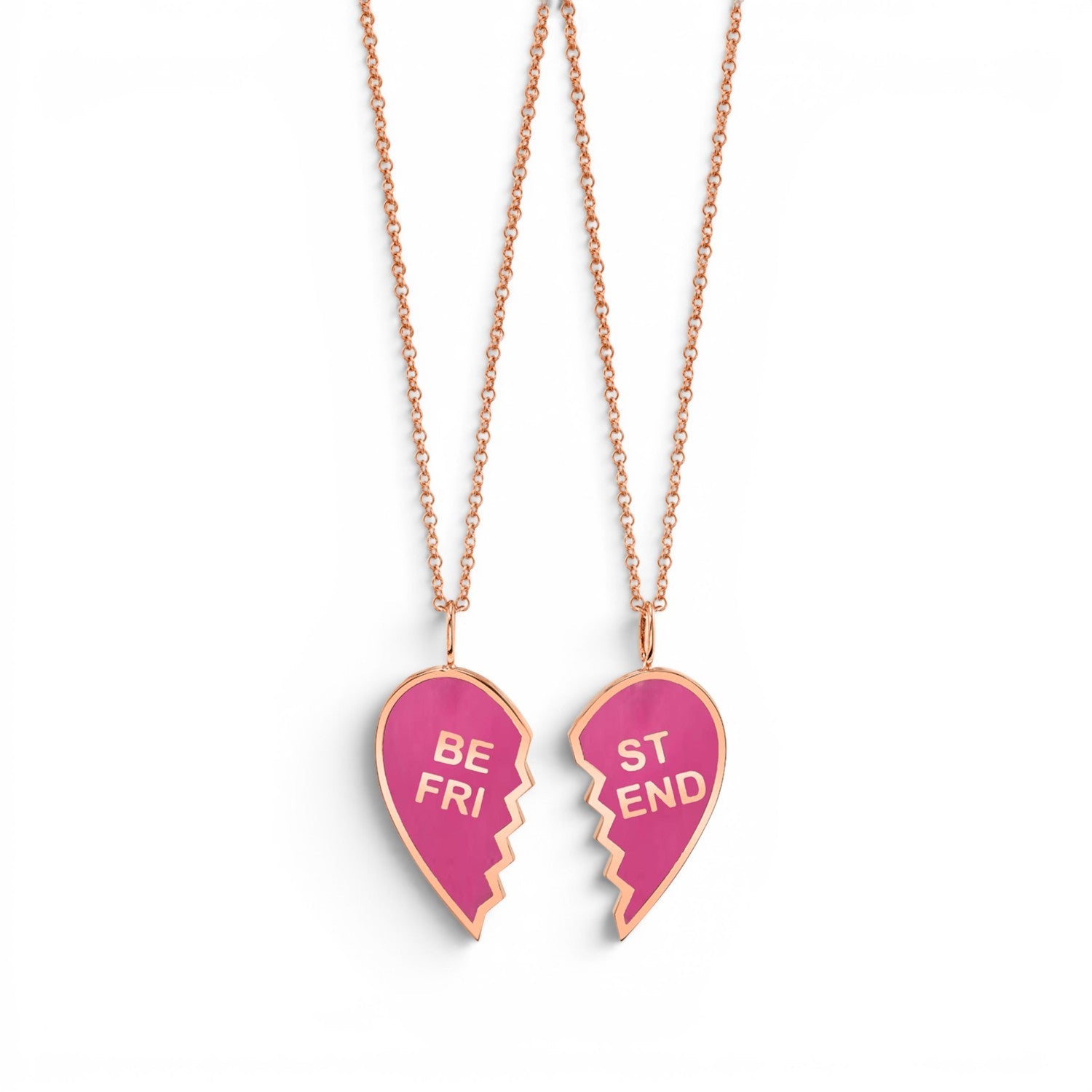 Kids Enamel Best Friend Necklaces (Set of 2) - Lotus Diamond