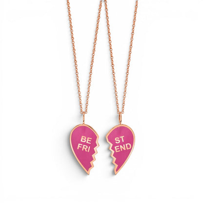 Kids Enamel Best Friend Necklaces (Set of 2) - Lotus Diamond