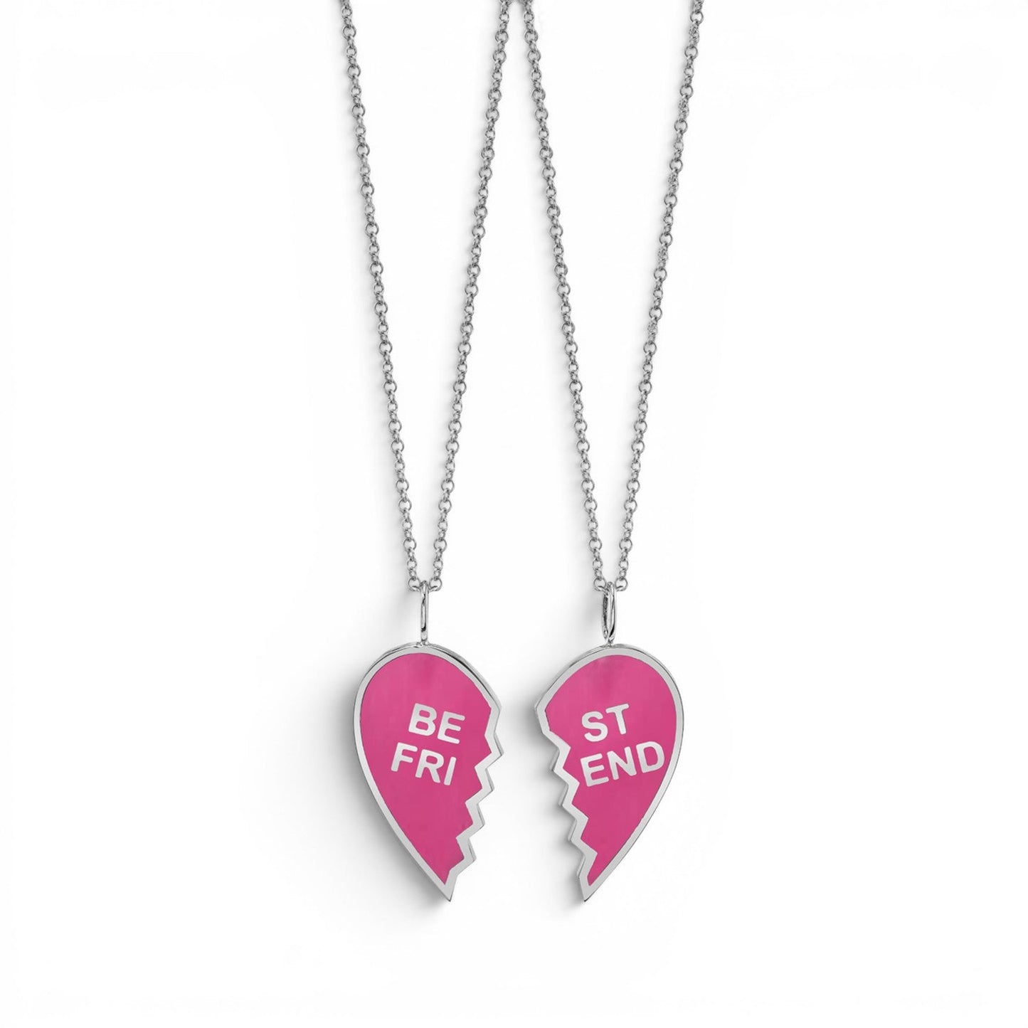 Kids Enamel Best Friend Necklaces (Set of 2) - Lotus Diamond