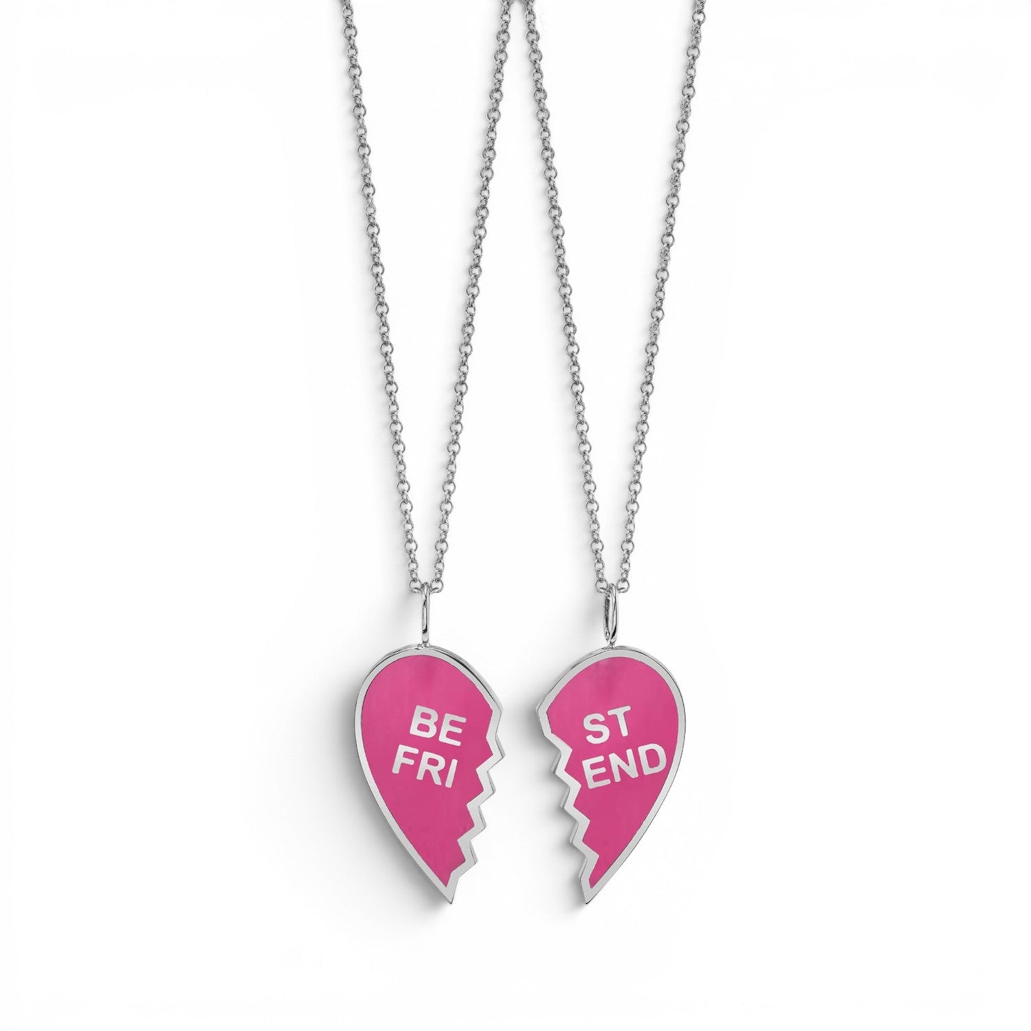 Kids Enamel Best Friend Necklaces (Set of 2) - Lotus Diamond