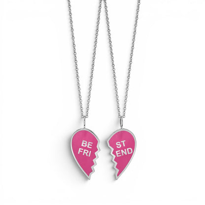 Kids Enamel Best Friend Necklaces (Set of 2) - Lotus Diamond
