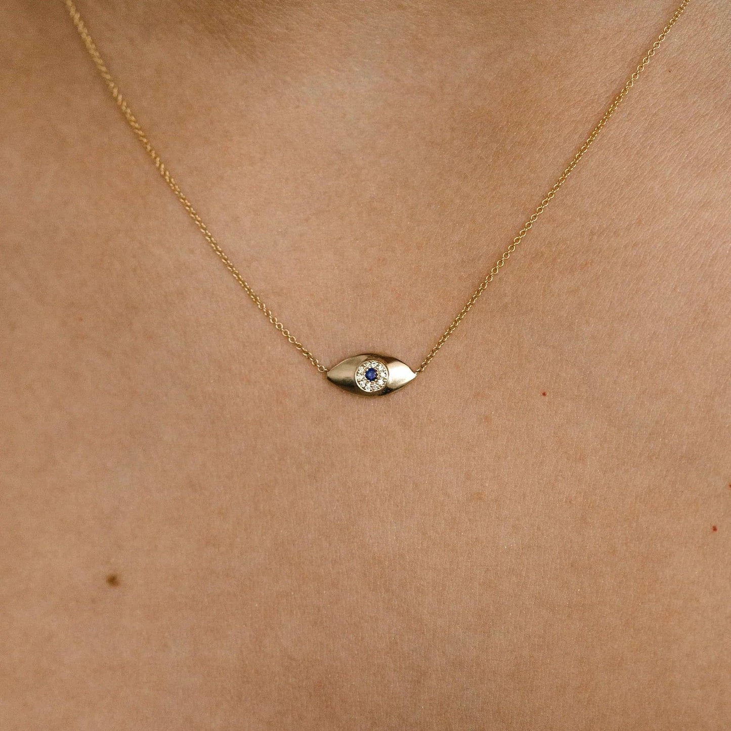 Kids Evil Eye Necklace - Lotus Diamond