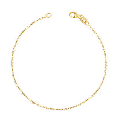 Kids Gold Cable Chain Bracelet - Lotus Diamond