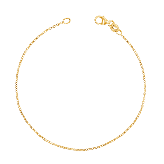Kids Gold Cable Chain Bracelet - Lotus Diamond