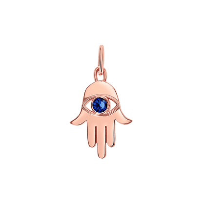 Kids Hamsa Diamond Eye Charm - Lotus Diamond