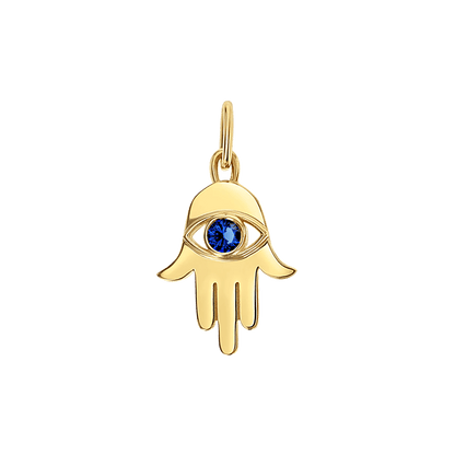 Kids Hamsa Diamond Eye Charm - Lotus Diamond