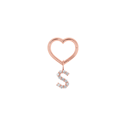 Kids Heart Charm Enhancer Connector - Lotus Diamond