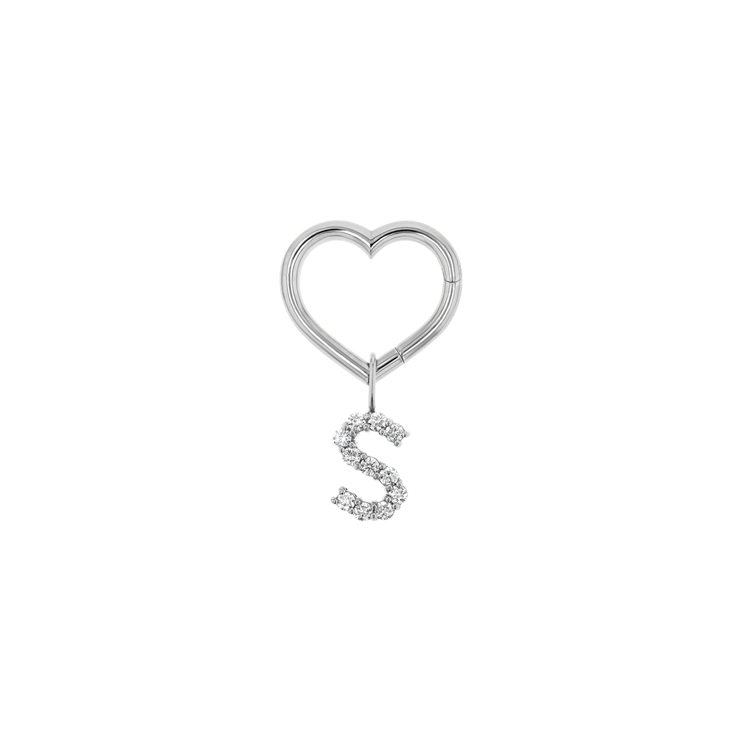 Kids Heart Charm Enhancer Connector - Lotus Diamond