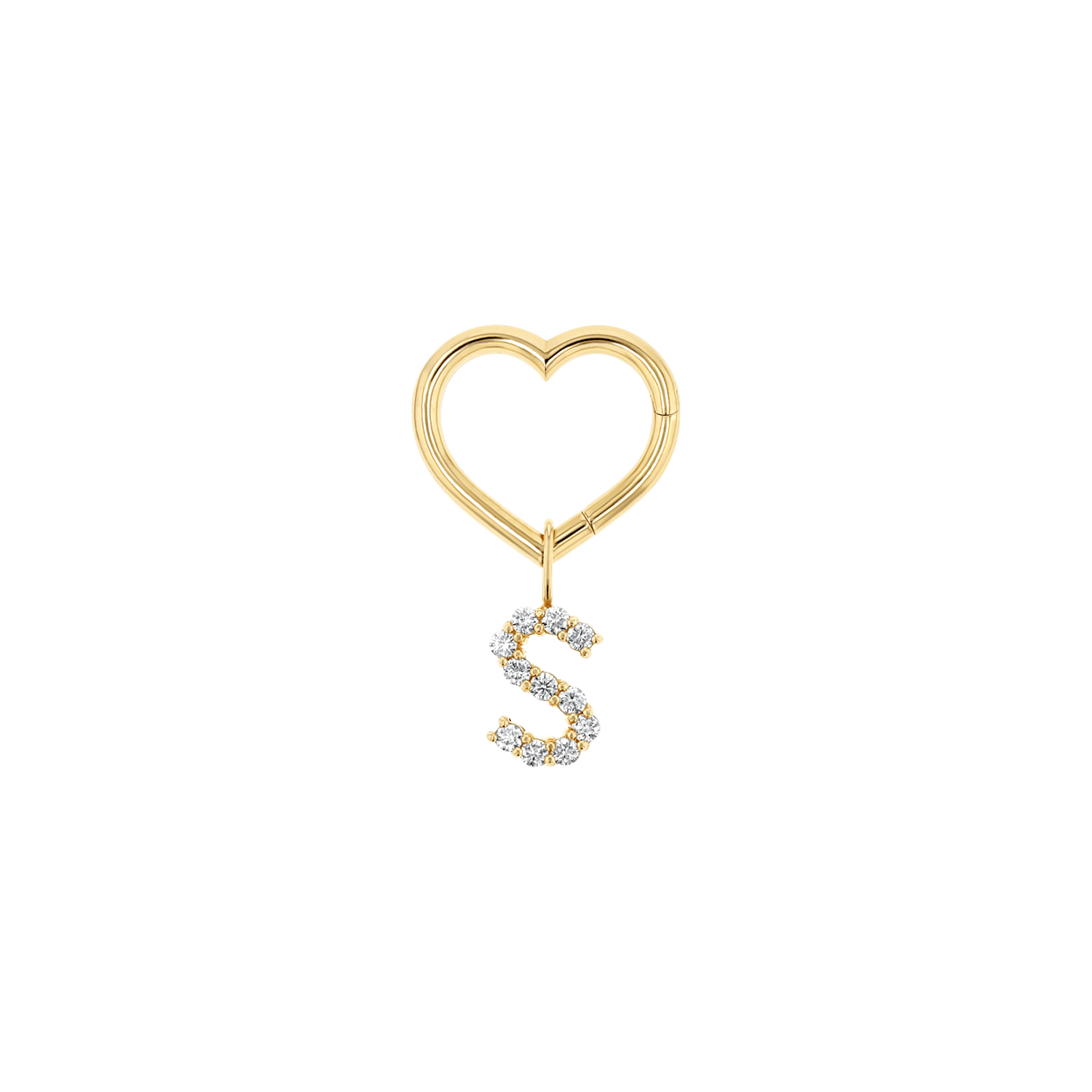 Kids Heart Charm Enhancer Connector - Lotus Diamond