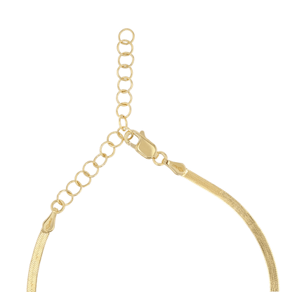 Kids Herringbone Necklace 3mm - Lotus Diamond