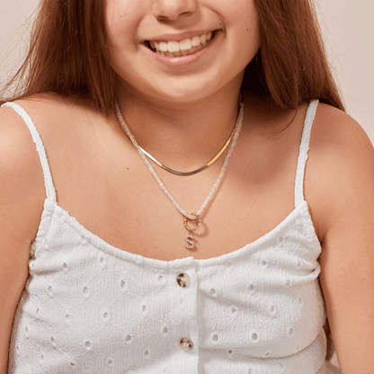 Kids Herringbone Necklace 3mm - Lotus Diamond