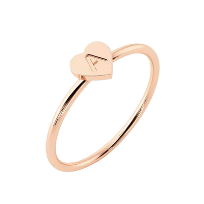 Kids Initial Heart Ring - Lotus Diamond