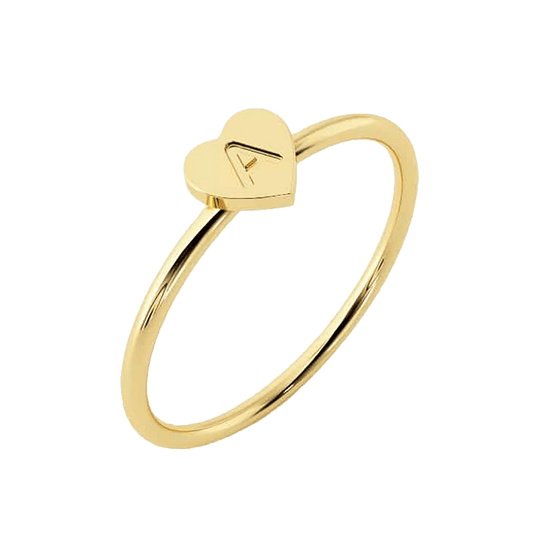Kids Initial Heart Ring - Lotus Diamond