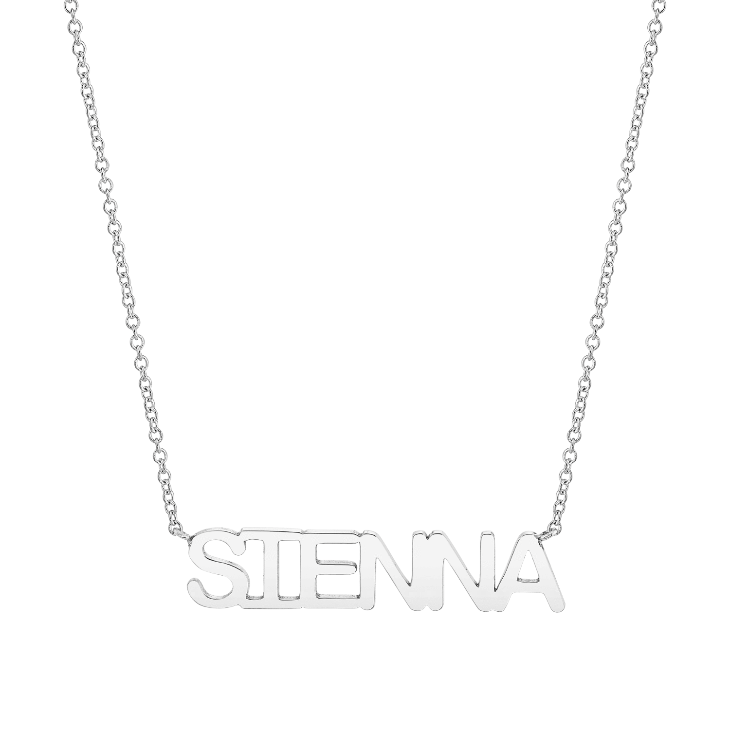 Kids Linear Name Necklace - Lotus Diamond