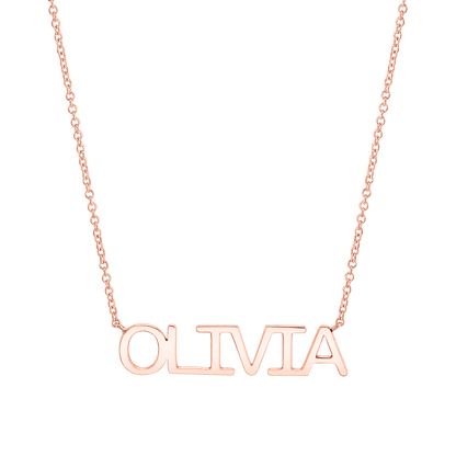 Kids Linear Name Necklace - Lotus Diamond