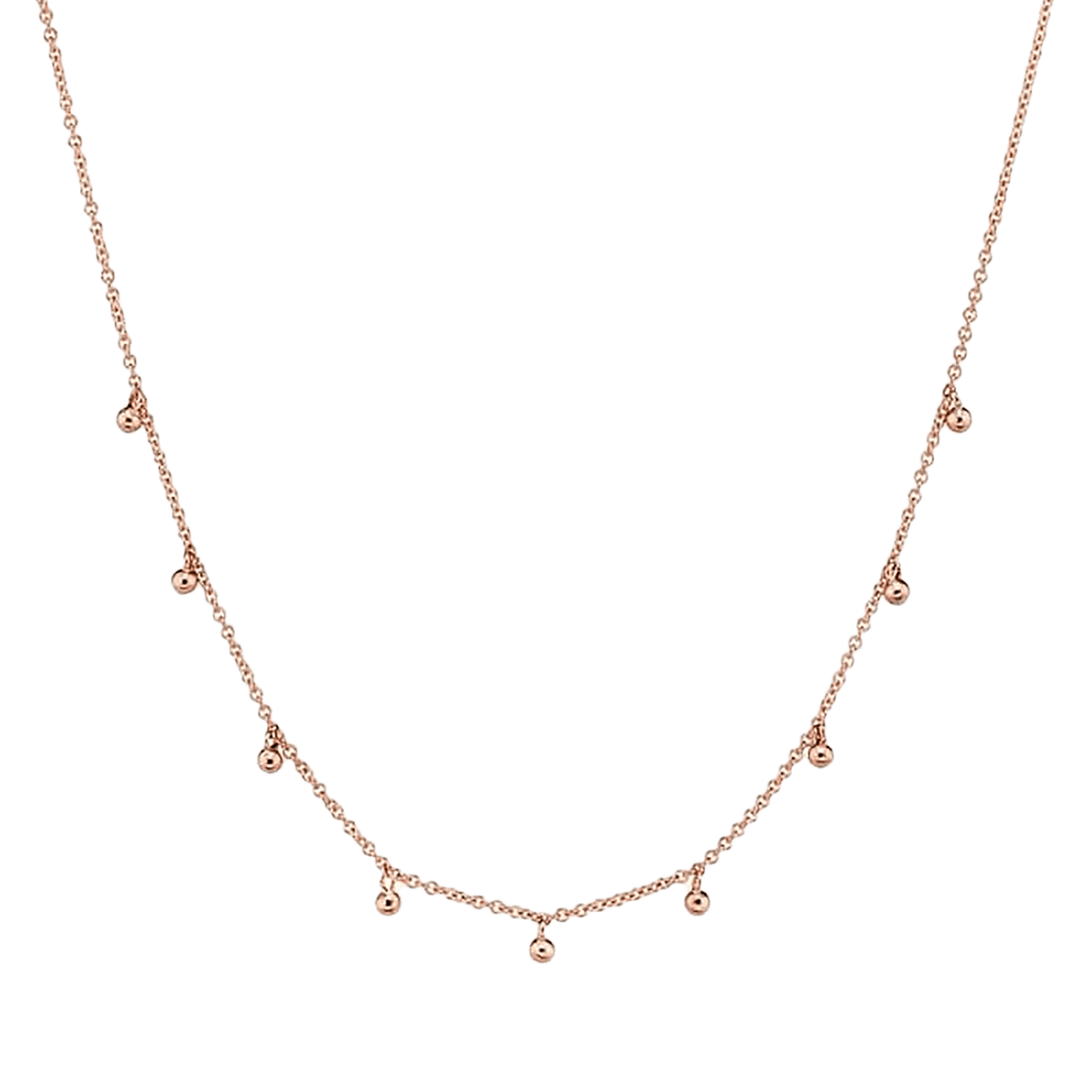 Kids Mini Dainty Ball Chain Necklace - Lotus Diamond