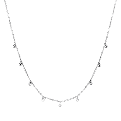 Kids Mini Dainty Ball Chain Necklace - Lotus Diamond
