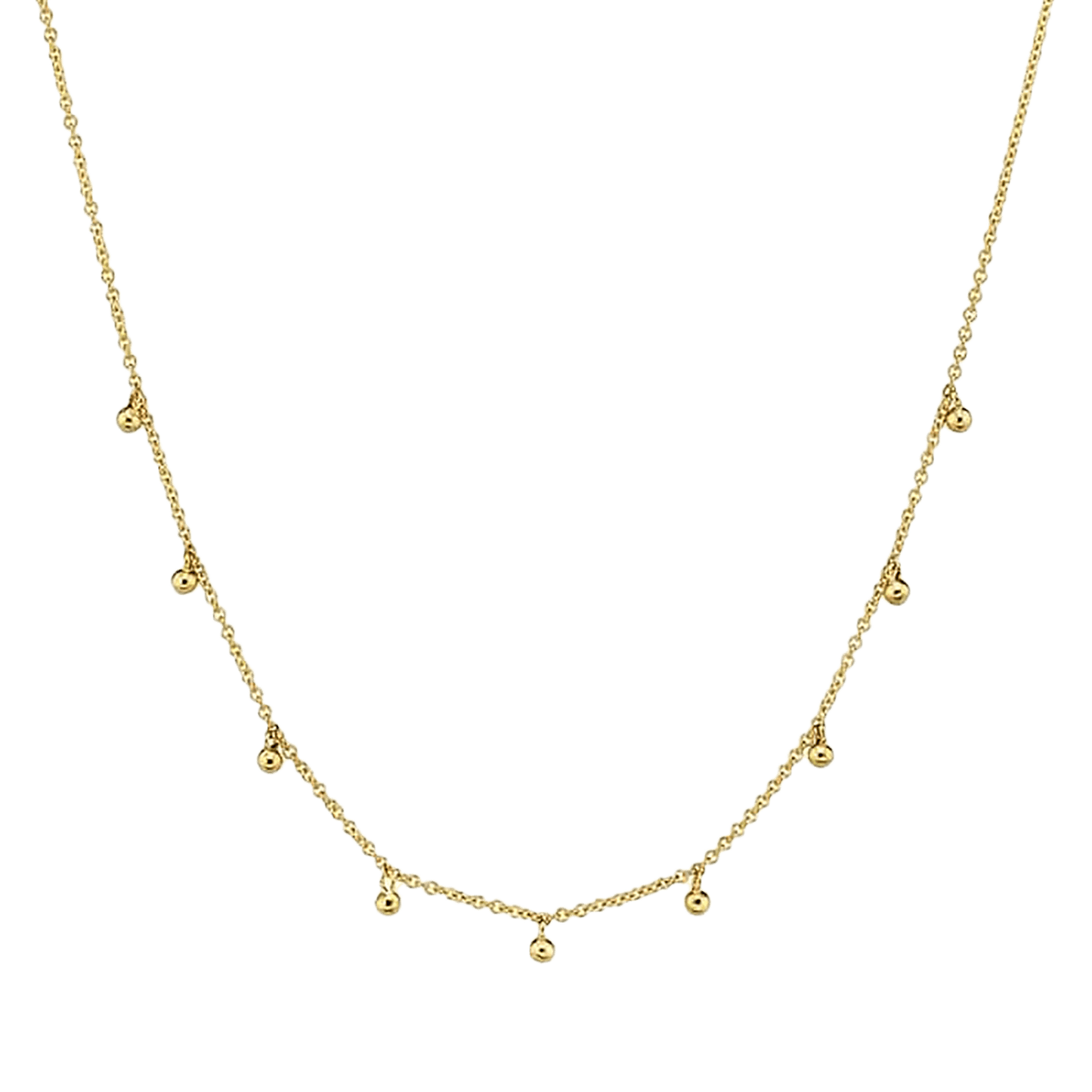 Kids Mini Dainty Ball Chain Necklace - Lotus Diamond