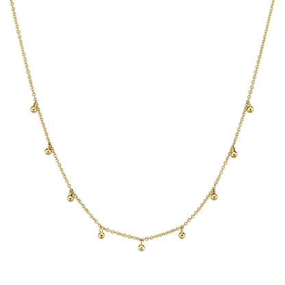 Kids Mini Dainty Ball Chain Necklace - Lotus Diamond