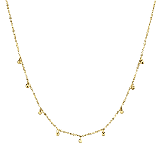 Kids Mini Dainty Ball Chain Necklace - Lotus Diamond
