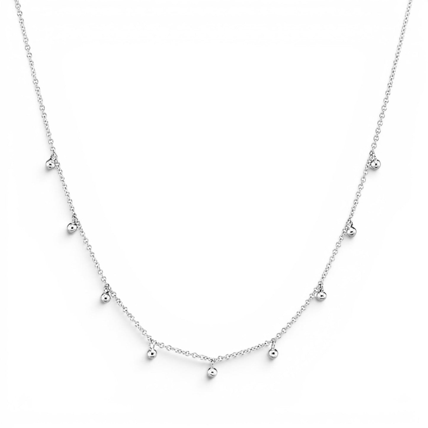 Kids Mini Dainty Ball Chain Necklace - Lotus Diamond