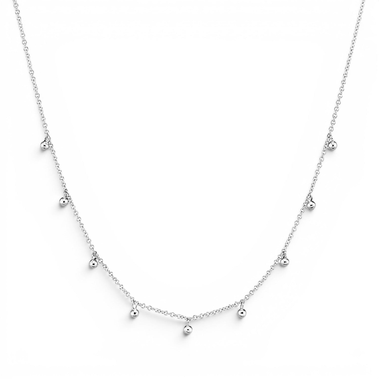 Kids Mini Dainty Ball Chain Necklace - Lotus Diamond