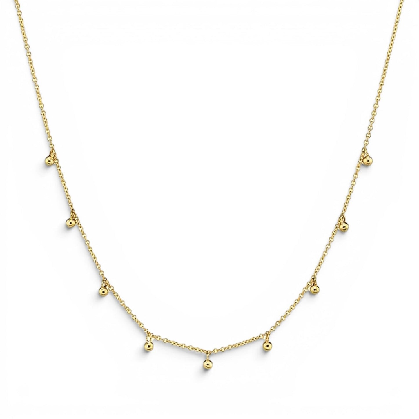 Kids Mini Dainty Ball Chain Necklace - Lotus Diamond