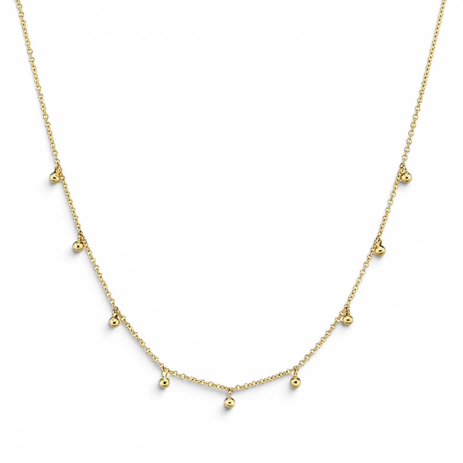Kids Mini Dainty Ball Chain Necklace - Lotus Diamond