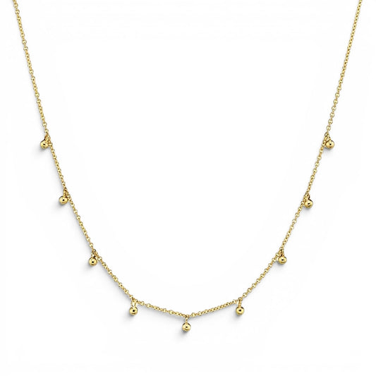 Kids Mini Dainty Ball Chain Necklace - Lotus Diamond