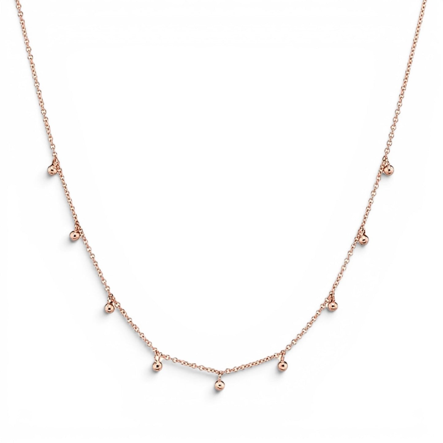 Kids Mini Dainty Ball Chain Necklace - Lotus Diamond