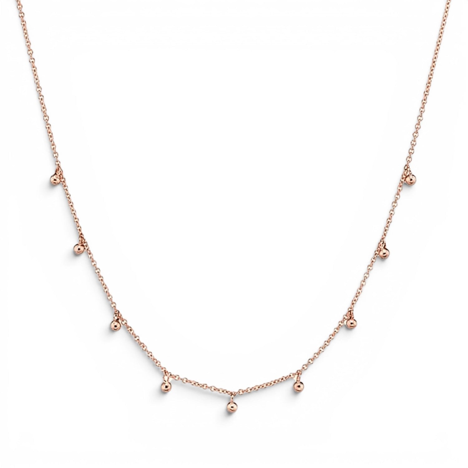 Kids Mini Dainty Ball Chain Necklace - Lotus Diamond