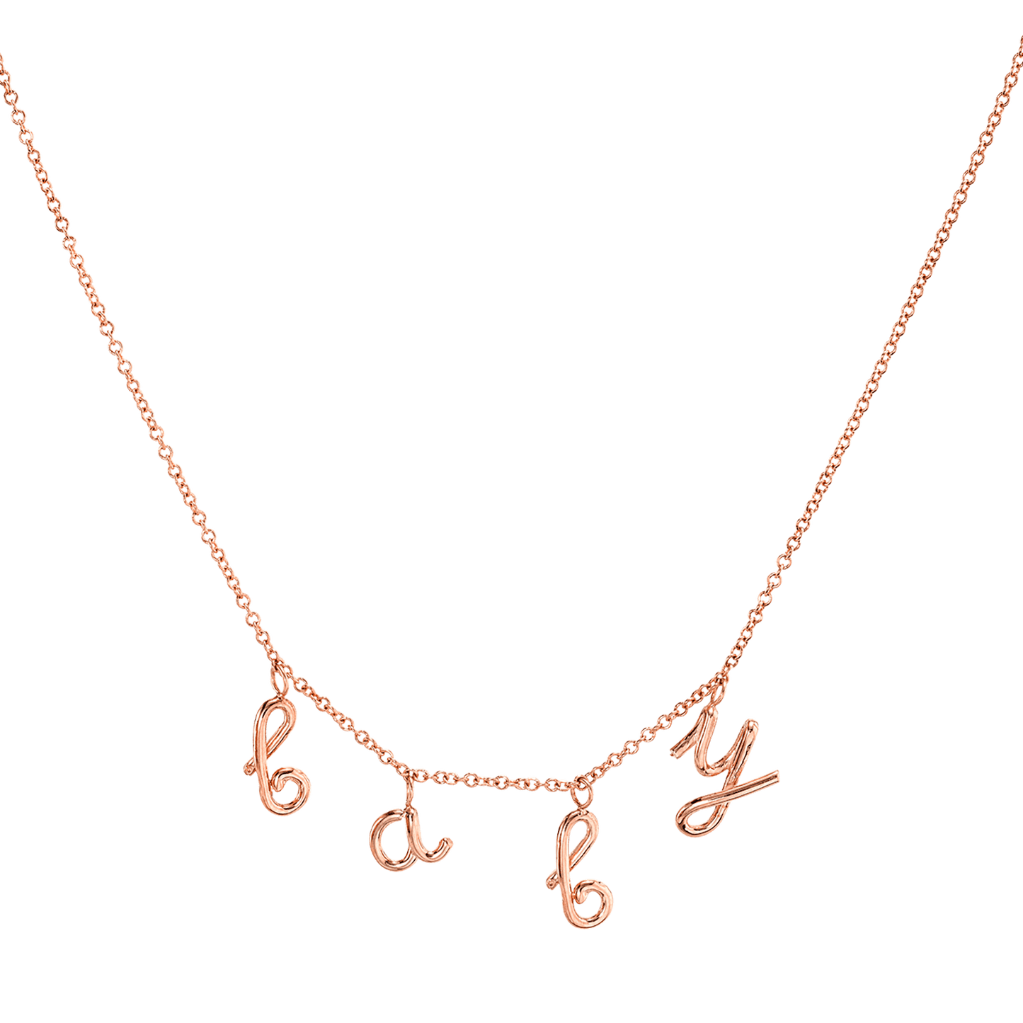 Kids Mini Letter Baby Necklace - Lotus Diamond