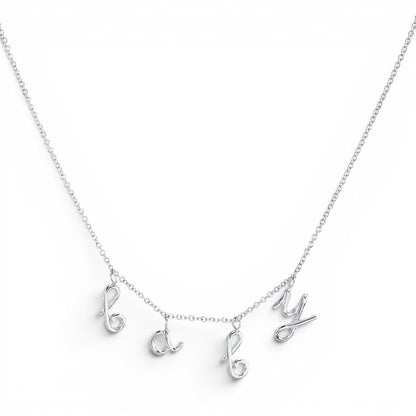 Kids Mini Letter Baby Necklace - Lotus Diamond