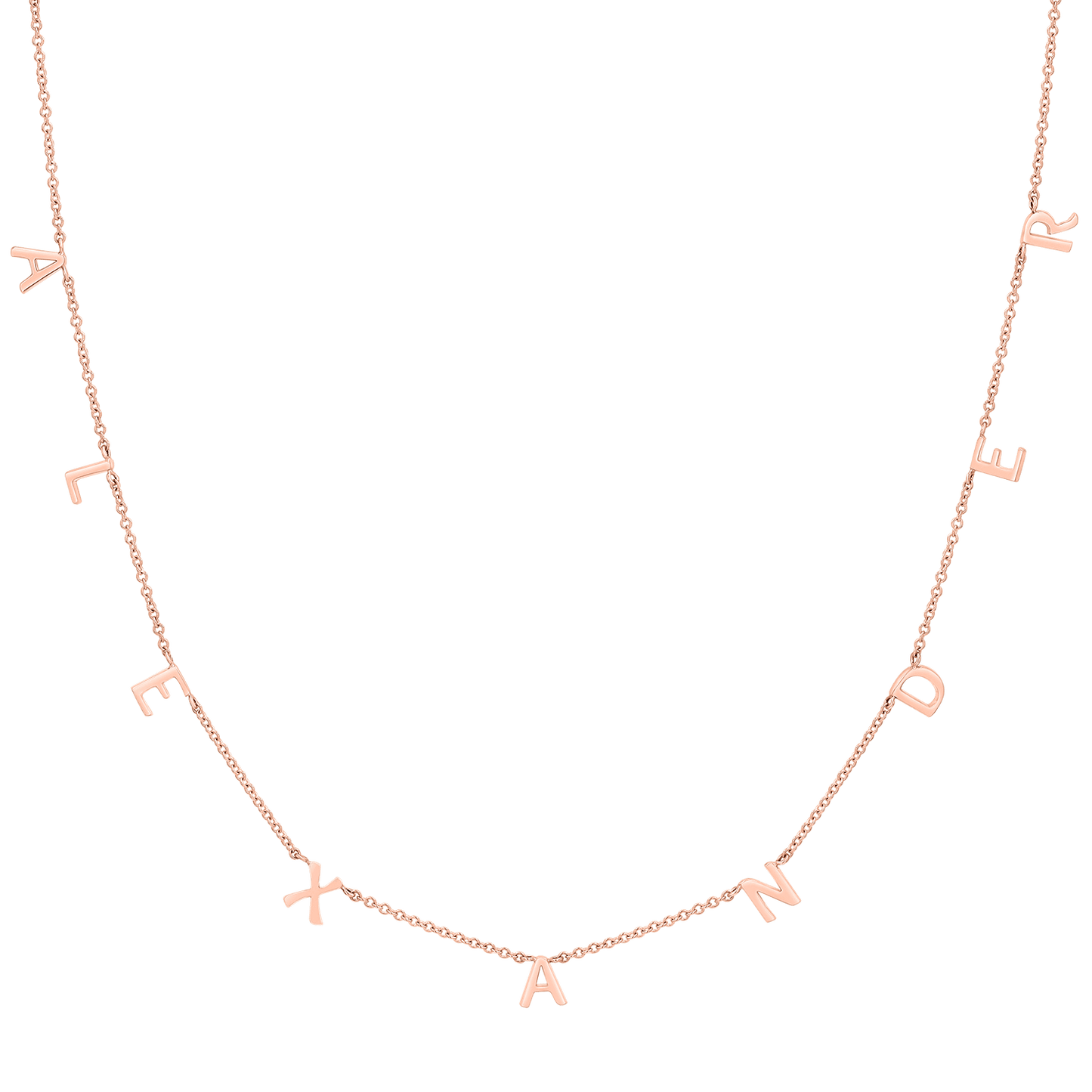 Kids Mini Spaced Letter Necklace - Lotus Diamond