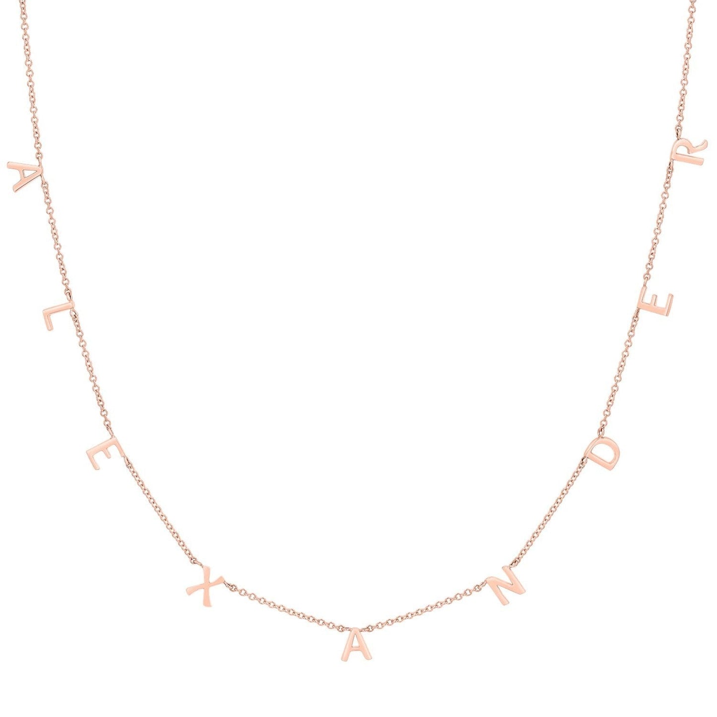 Kids Mini Spaced Letter Necklace - Lotus Diamond